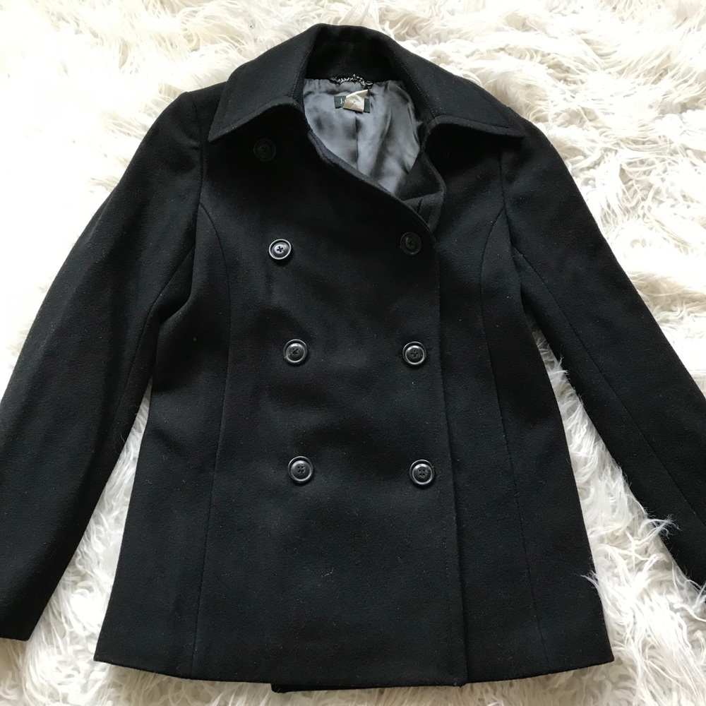 J. Crew Melton Pea‎ Coat Jacket Double Breasted - Picture 2 of 9